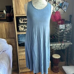 Express Blue Tank Swing Dress - Medium